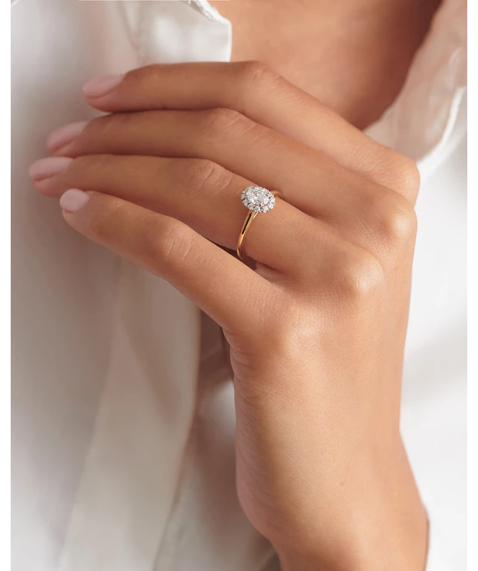 Enchante zlatni zaručnički prsten s dijamantom