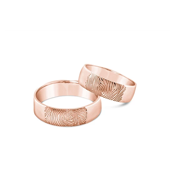 Fingerprint zlatno vjenčano prstenje