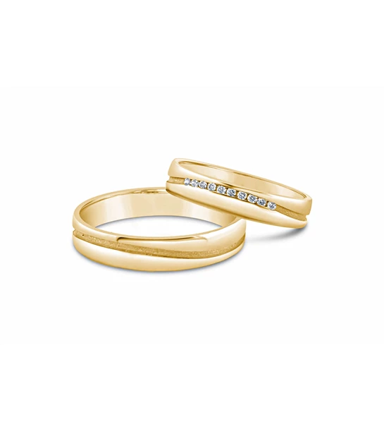 First Kiss zlatno vjenčano prstenje